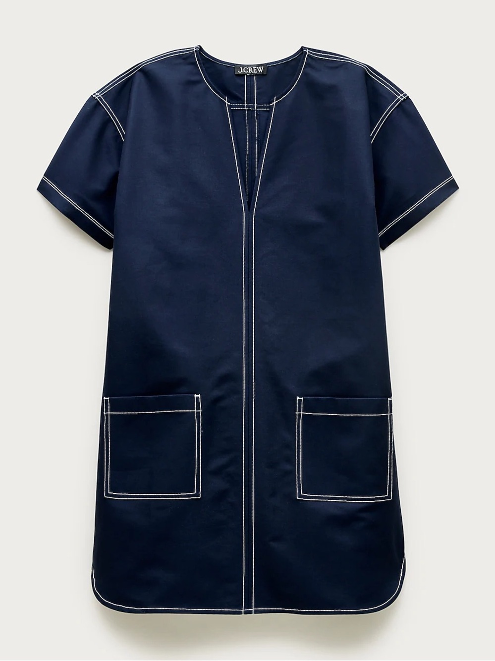 J.Crew Patch-pocket pullover dress in structured cotton poplin NWOT